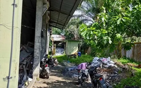 Gudang & Tanah Dijual Pinggir Jalan Samping Balai Desa, Aek Teluk Kiri, Asahan