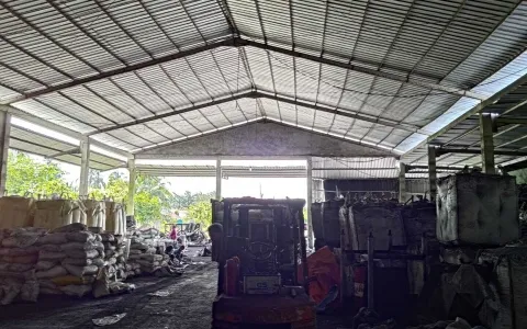 Gudang & Tanah Dijual Pinggir Jalan Samping Balai Desa, Aek Teluk Kiri, Asahan