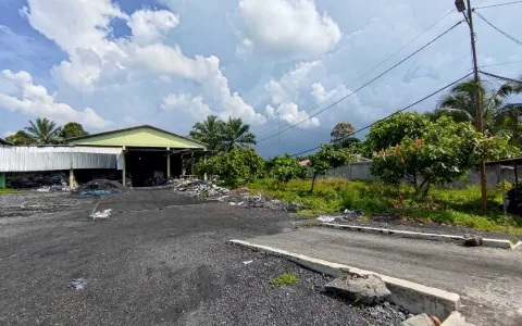 Gudang & Tanah Dijual Pinggir Jalan Samping Balai Desa, Aek Teluk Kiri, Asahan